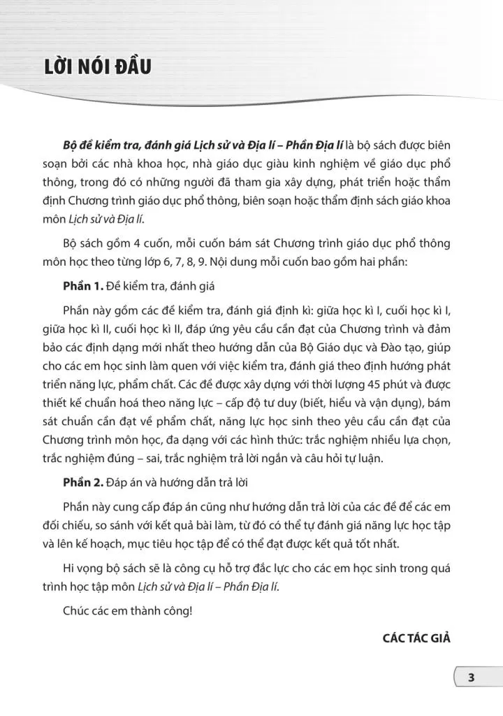 BỘ ĐỀ KIỂM TRA, ĐÁNH GIÁ LỊCH SỬ VÀ ĐỊA LÍ LỚP 9 - PHẦN ĐỊA LÍ (Theo chương trình GDPT 2018)